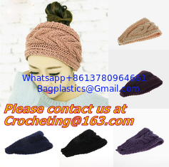 China Cute Crochet Headbands Hair Head Band Bow Kid Baby Girl Accessories Knitted Headwrap Hair Band Fashion Knotted Crochet supplier