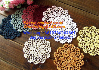 China crochet doilies, crochet cup mat, crochet mat, Cotton Hand Made Crochet Doilies Cup Mat supplier