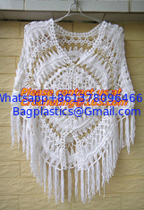 China Womens Crochet Poncho Shawl Fringe Girl Floral Sweater Poncho Wrap, ponchoes, crochet supplier