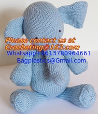 China Cute crochet baby toys, knitting crocheting, knit crochet elephant, cotton yarn custom toy supplier