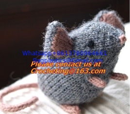 China Handmade new style pure color crochet mou, Crochet Stuffed Toy Doll,knitting patterns toys supplier