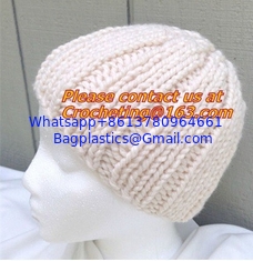 China Newest stripe crocheted hat baby knitting hat for kids, Handmade newsborn baby knitted hat supplier