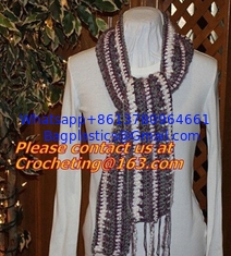 China 100%acrylic jacquard knitted scarf,fashion hand knitting scarf, knitted scarf hat and glov supplier