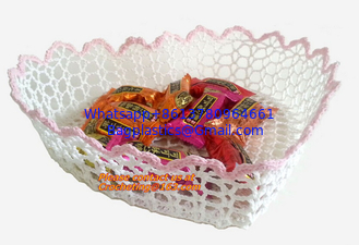 China Lace Doily Bowl Basket Handicraft Wastepaper Wedding Gift Candy Basket supplier