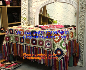 China America Countryside Nordic Hand-woven crochet hook Daisy cover blanket,knitted flower blan supplier