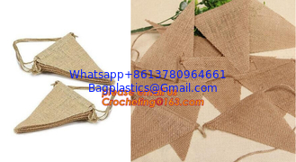 China 3M Vintage wedding birthday party decoration Chic burlap linen lace jute garland bunting banner supplier