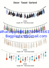 China Custom 2.5CM tassel with metal ring tassel fringe garment KEY tassel flat trim supplier