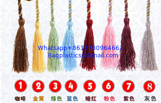 China 9cm polyester tassel with cord for curtain garments polyester Handmade decoration tassel, supplier