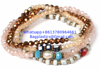 China Women Accesories Multi Rows Crystal Bracelet, wholesale black quarz stone fashion gold chain bracelet for men, layer cry supplier