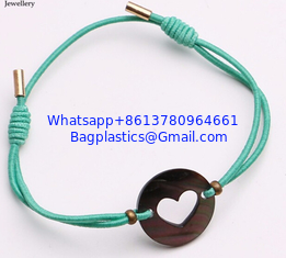 China watches ladies women matching mint rope and MOP sales promotion bracelet, charm fine gold emoji jewelry accessory elasti supplier