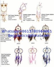 China Dreamcatcher Gift checking Dream Catcher Net With natural stones Feathers Wall Hanging Decoration Ornament supplier