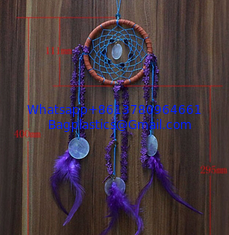 China New Dream Catcher with Purple Floral Feather Car Wall Hanging Decor Ornament Crafts supplier