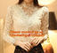 Blouse Shirts Casual Hollow Crochet Shawl Collar Blusas Femininas Plus Size Lace Top supplier
