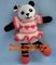 Hand knit bear toy, hand knit panda toy, knit, knitting girl, 100% cotton yarn custom toys supplier