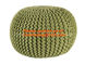 Middle size cotton crochet floor pouffe crochet pouf hassock Ottoman Floor Cushion supplier