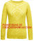 Long Sleeve Hollow Pointelle Pullover Women Spring Sweater,  Striped Hem Striped Sleeve Long Sleeve Pullover Women Sweat supplier