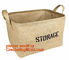 Custom-built hot sale jute clothes store receive cube storage basket, jute dirty clothes cube storage basket supplier