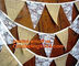 3M Vintage wedding birthday party decoration Chic burlap linen lace jute garland bunting banner supplier