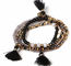 Women Accesories Multi Rows Crystal Bracelet, wholesale black quarz stone fashion gold chain bracelet for men, layer cry supplier