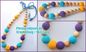 Rainbow nursing necklace, Nursing necklTeething necklace, Breastfeeding Necklace for Mom, Teething toy, Nursing necklace supplier