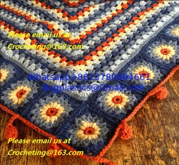 China Crochet Blankets, Sofa Cable Crochet Blanket High quality 100% cotton knit/Knitting Kids blanket supplier