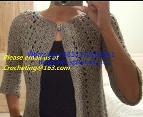 China Casual Loose Comfort Cardigans Sweaters Batwing Sleeve Solid Color Crocheted Sweaters supplier