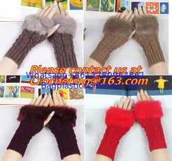 China Pineapple Dot Women Knit Warm Winter Gloves Crochet Hand Warmers Computer Mittens supplier