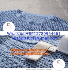 China Crochet,Sweater Three Quarter Sleeve Hollow out Casual Crochet Knitted Sweater Women Jumper Pullovers supplier