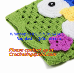 China Owl Purse Handmade Fashion Kids Girls Crochet Handbags Knitted Flower Owl Luggage &amp; Bags supplier