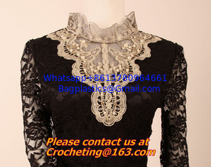 China Blouse Shirts Casual Hollow Crochet Shawl Collar Blusas Femininas Plus Size Lace Top supplier