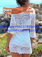 China backless Loose Embroidery dress white Blouses tassel Floral Lace Crochet Dresses Retro supplier