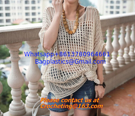 China Summer Style Women Beach Wear in Women's Cover up Handmade Knitted Crochet Dresses supplier