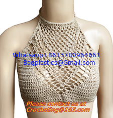 China Sexy Women Crochet Crop Top Summer Camisole Camis Sexy Hollow Out V-Neck Crochet Bustier supplier