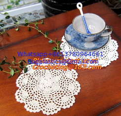 China square crochet decoration, mat, small flower heat insulation pad doily pad, fashion table supplier