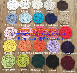 China Retro pattern Crochet Doily Crochet cup mat Applique Home Decoration, Crochet Doily supplier