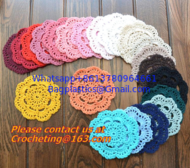 China Fine craft handmade Crochet Doily mat 11 cm crochet cup mat coaster, Crochet Doily supplier