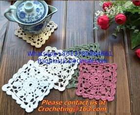 China Hand made crochet doily, table cloth, Different styles of different Placemat color custom supplier