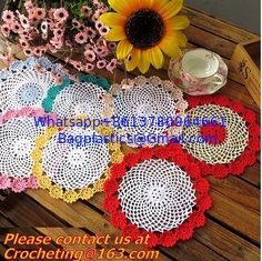 China Multi Round Hand Made Crochet doily/placemat coasters/placemat set/shabby chic/place mats supplier