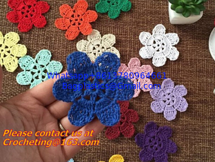 China Handmade Crochet Flowers DIY Clothing accessories Cotton material Colorful decorative supplier