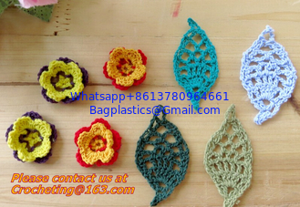 China Fresh water handmade hook needle crochet diy accessories three-dimensional flower leaves 1 supplier