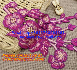 China Embroidery Lace Collar Applique Neckline Lace Crochet Flower Motif Patchwork Sewing Access supplier