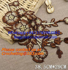 China Lace Collar Applique Neckline Lace Crochet Flower Motif Patchwork Sewing Access supplier