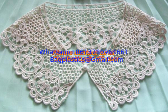 China Retro Fashion Cotton Crochet Lace Collar Gorgeous Flower Motif Neckline Faux Collar for Dr supplier