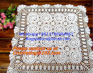 China round crochet tablecloth white round tablecloths, Corcheted Lace Table linen, Tablecloth supplier