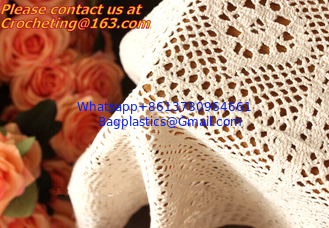 China Vintage Handmade Crocheted Tablecloths, Tablemat, Corcheted Lace Table linen, Tablecloth supplier