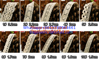 China Cotton Crochet Lace Ribbon wholesale Lace Trim for cushion, sofa, curtain, DIY jewelry supplier