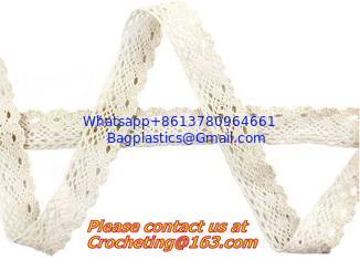 China Ivory 2.5cm Width Vintage Style Cotton Crochet Lace Edge Trim Ribbon Sewing Crafts Fabric supplier