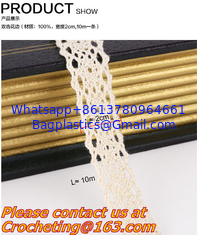 China 10m Vintage Style Cotton Crochet Lace Edge Trim Ribbon Sewing Ivory, White supplier