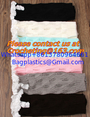 China Fashion Knitted lace Boot Cotton Gaiters Warm lace boot socks buttons leg warmers bontique supplier