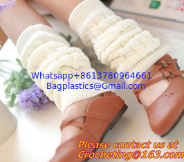 China Trim Crochet Knit Foot Knee High cotton socks use for women Leg Warmers and Boot Sock supplier